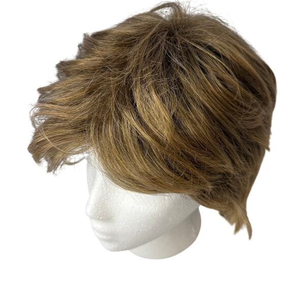 Hair Topper Wig 8 inch Light Brown Bangs Thinning Hair Women Clip In - Picture 2 of 10